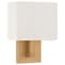 Access Lighting Mid Town, 1 Light LED Wall Sconce, Antique Brushed Brass Finish, Fabric 64061LEDDLP-ABB/WH - alternate 5
